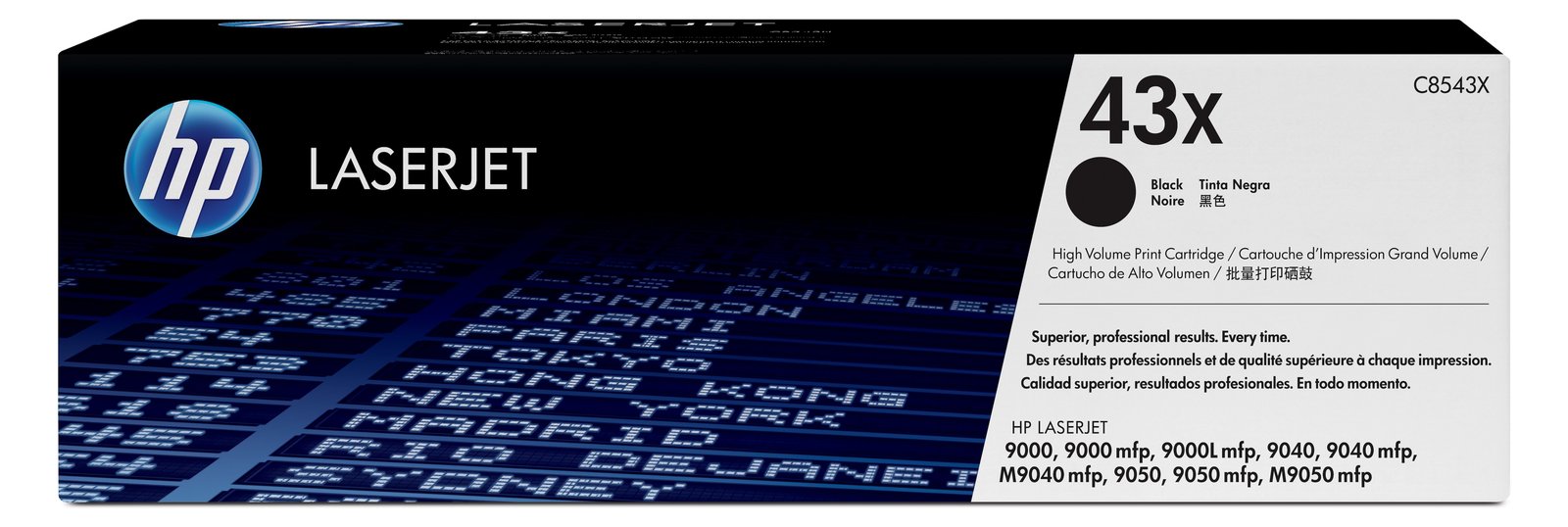 HP 43X - Hohe Ergiebigkeit - Schwarz - Original - LaserJet - Tonerpatrone (C8543X)