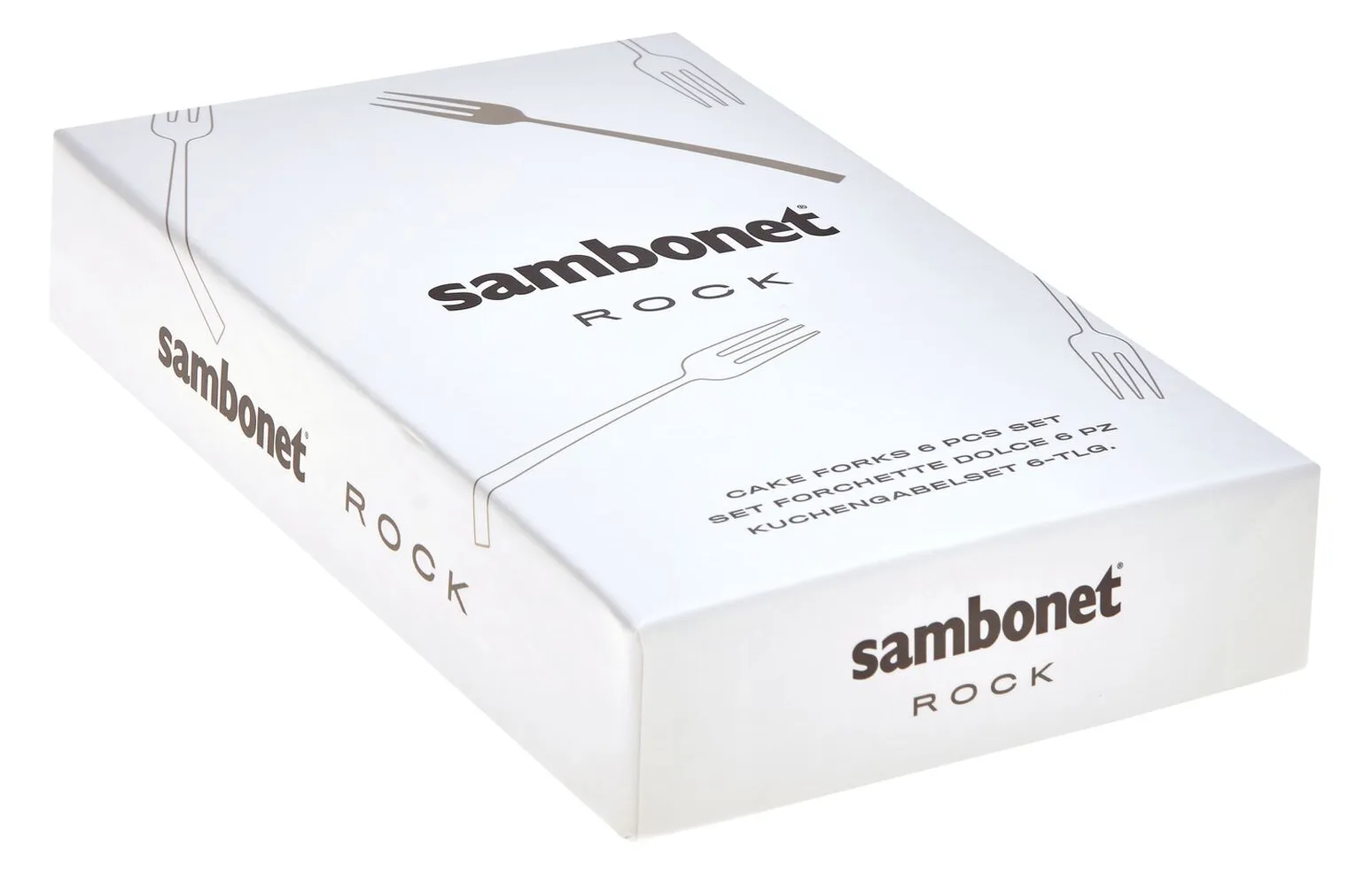 Sambonet Rock - Kuchengabel - Stahl (Packung mit 6), Ansicht 4