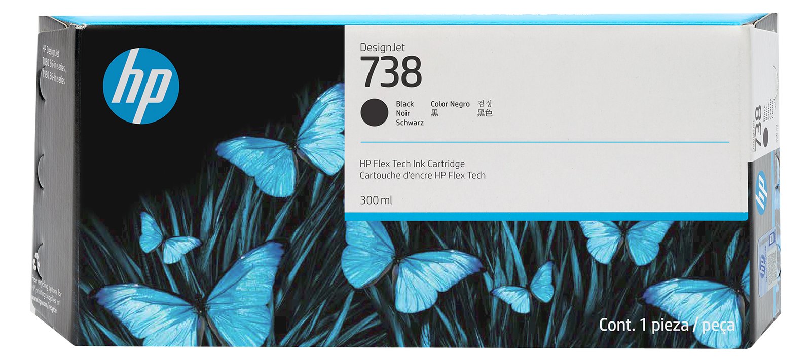 HP 738 - 300 ml - Schwarz - original - DesignJet