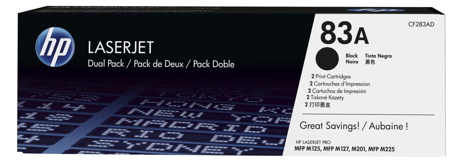 HP 83A - 2er-Pack - Schwarz - Original - LaserJet - Tonerpatrone (CF283AD)