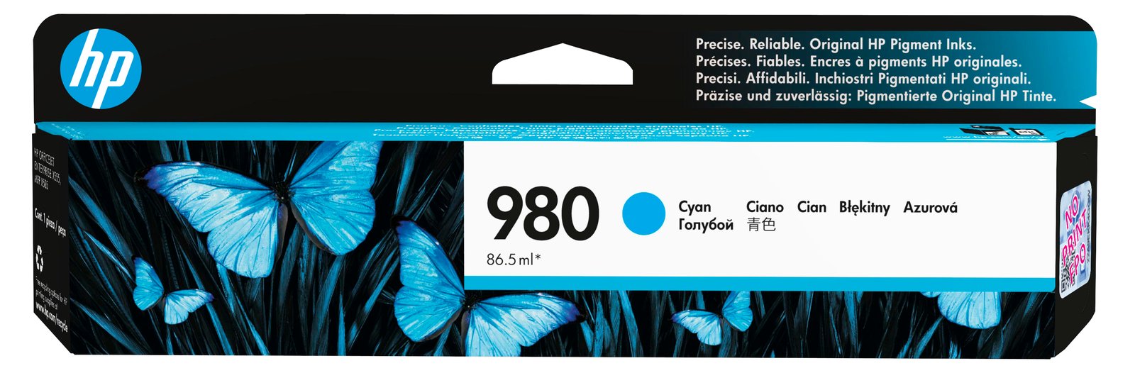 HP 980 - 86.5 ml - Cyan - Original - Tintenpatrone