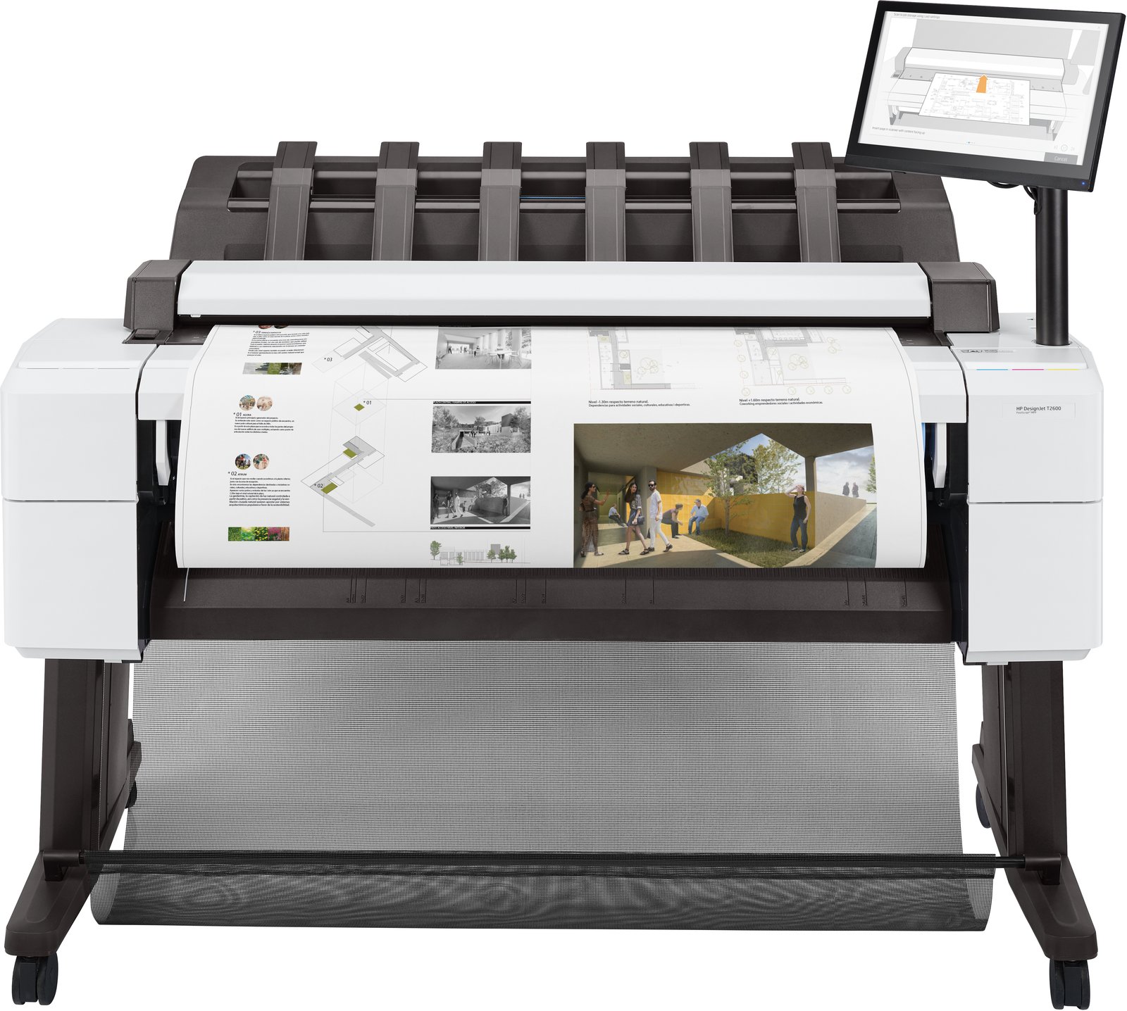 HP DesignJet T2600 PostScript - 914 mm (36) Multifunktionsdrucker - Farbe - Tintenstrahl - 914 x 8000 mm