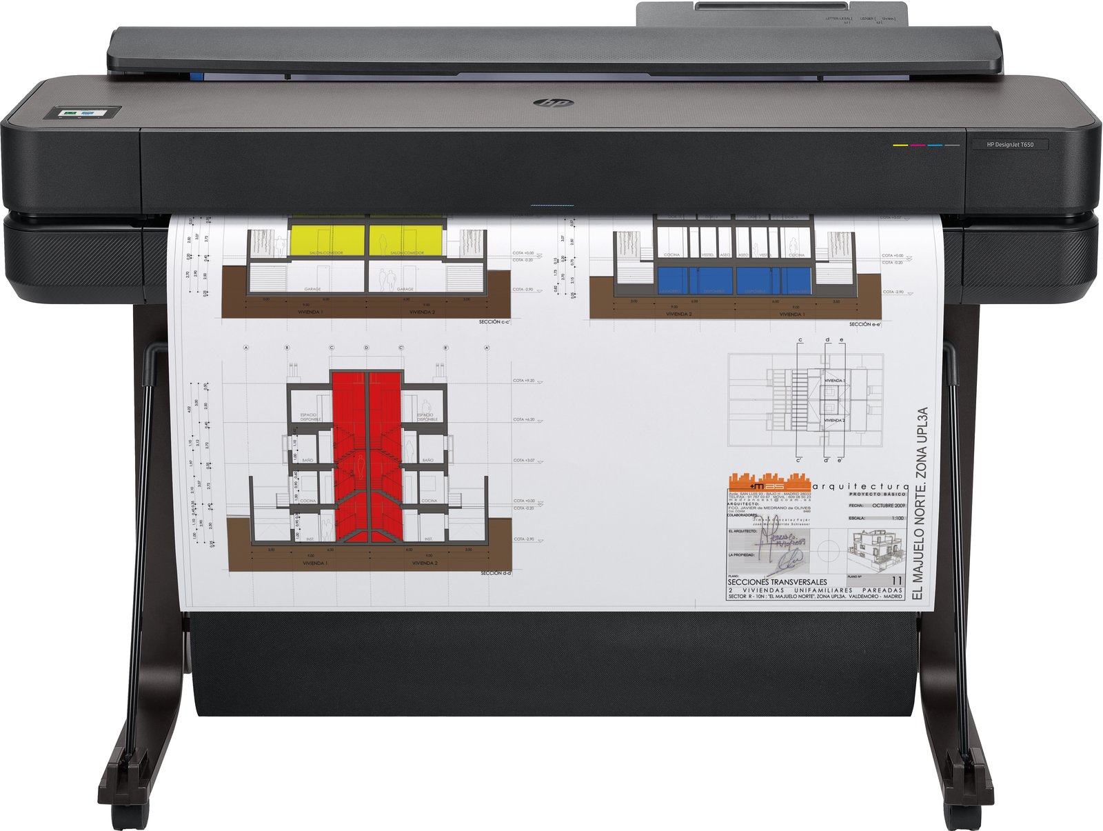 HP DesignJet T650 - 914 mm (36) Großformatdrucker - Farbe - Tintenstrahl - A0, ANSI D, Rolle (91,4 cm x 45,7 m)