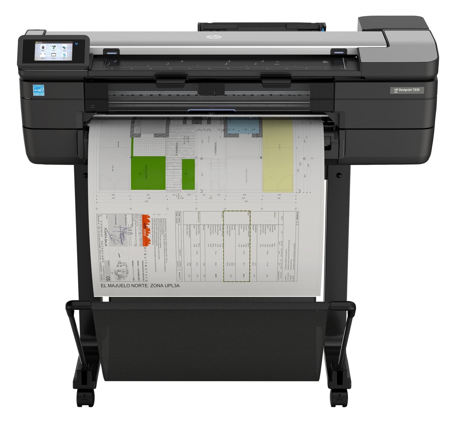 HP DesignJet T830 - 610 mm (24) Multifunktionsdrucker - Farbe - Tintenstrahl - 610 x 2770 mm (Original)