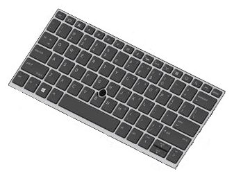 HP DualPoint - Ersatztastatur Notebook - hinterleuchtet - TL: Deutsch, QWERTZ