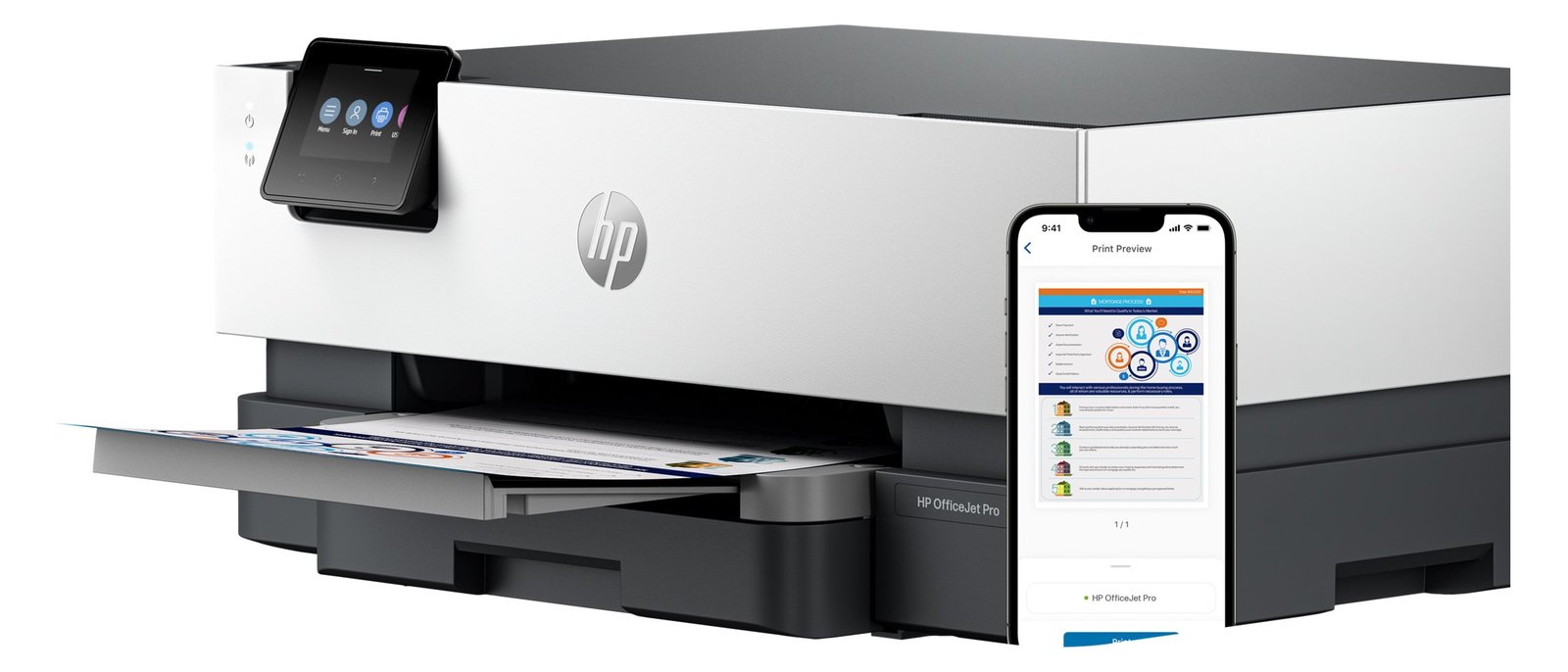 HP Enterprise Officejet Pro 9110b Printer Home Office Print Wireless - Drucker - Tintenstrahldruck