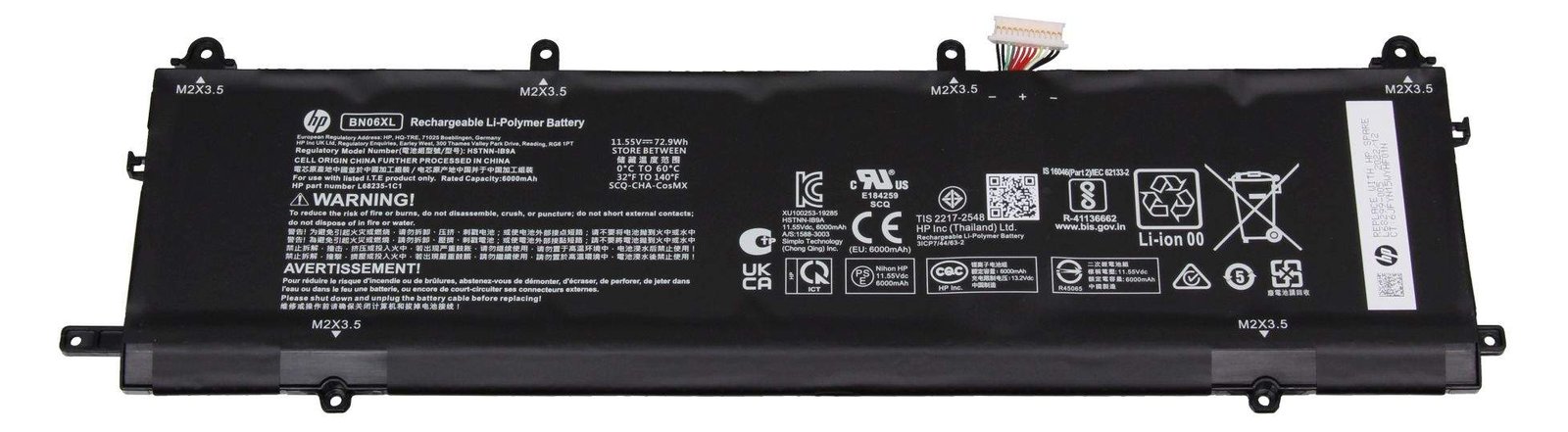 HP HSTNN-IB9A Akku 72.9Wh Original - Batterie - 3.160 mAh