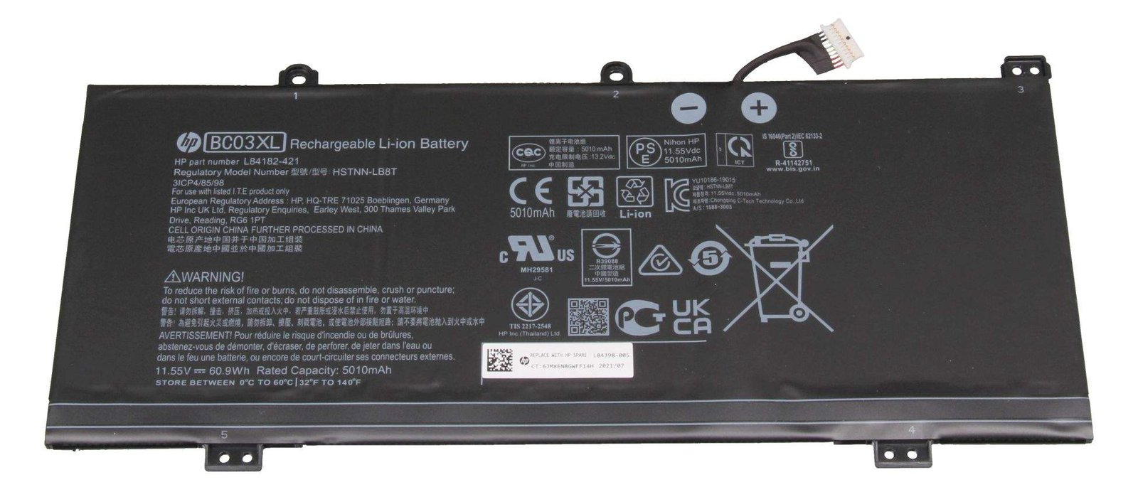 HP HSTNN-LB8T Akku 60.9Wh Original - Akku - 5.011 mAh