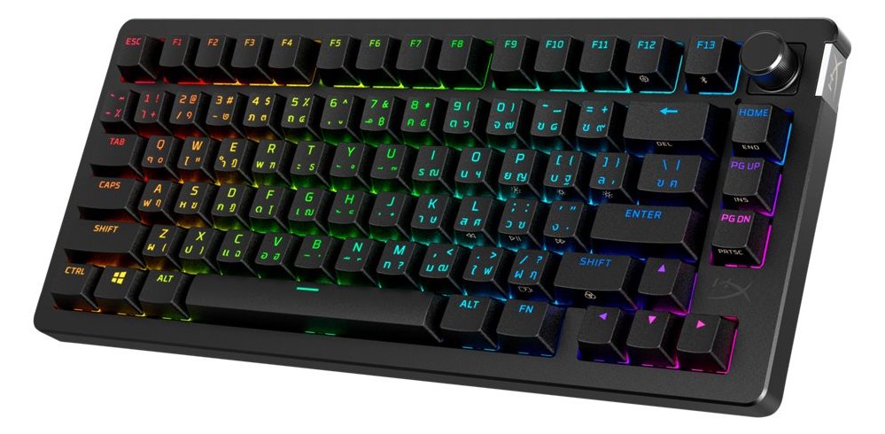 HP HyperX Alloy Rise - Tastatur - 1000 Hz Abfragerate, 100% Anti-Ghosting, 80 Millionen Tasteneingaben - TL: US, QWERTY