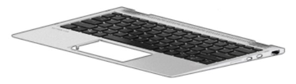 HP L02471-051 - Gehäuse-Unterteil+Tastatur - HP - EliteBook x360 1020 G2 - TL: Französisch, AZERTY