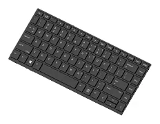 HP L28406-041 - Tastatur Tastatur mit Hintergrundbeleuchtung - HP - ProBook x360 440 G1 - TL: Deutsch, QWERTZ, Ansicht 2