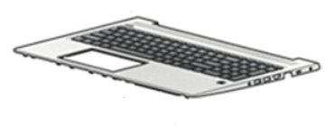 HP L45091-A41 - Gehäuse-Unterteil+Tastatur - HP - ProBook 450 G6 - TL: Belgisch, AZERTY