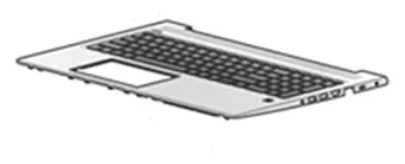 HP L45091-A41 - Gehäuse-Unterteil+Tastatur - HP - ProBook 450 G6 - TL: Belgisch, AZERTY, Ansicht 2
