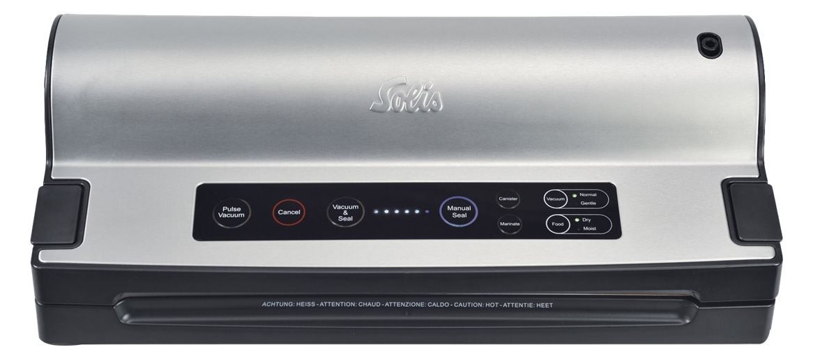 SOLIS Vac Prestige - Schwarz - Edelstahl - 800 mbar - 120 W - 2,15 kg - 400 x 190 x 95 mm