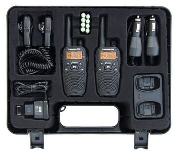 stabo freecomm 700 - Funkkoffer - tragbar - Zwei-Wege Funkgerät - PMR - 446 MHz - 8 Kanäle (Packung mit 2) von LumaTech