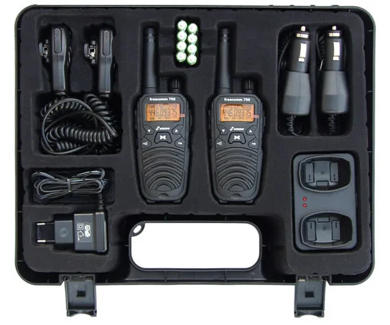 stabo freecomm 700 - Funkkoffer - tragbar - Zwei-Wege Funkgerät - PMR - 446 MHz - 8 Kanäle (Packung mit 2), Ansicht 2