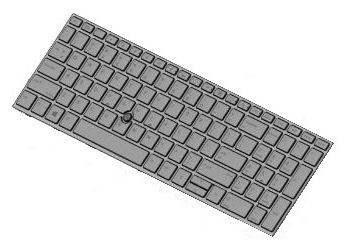 HP Pointstick - Ersatztastatur Notebook - mit Touchpad - TL: UK, QWERTY von LumaTech