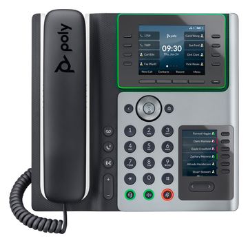 HP Poly Edge E450 - VoIP-Telefon mit Rufnummernanzeige/Anklopffunktion von LumaTech