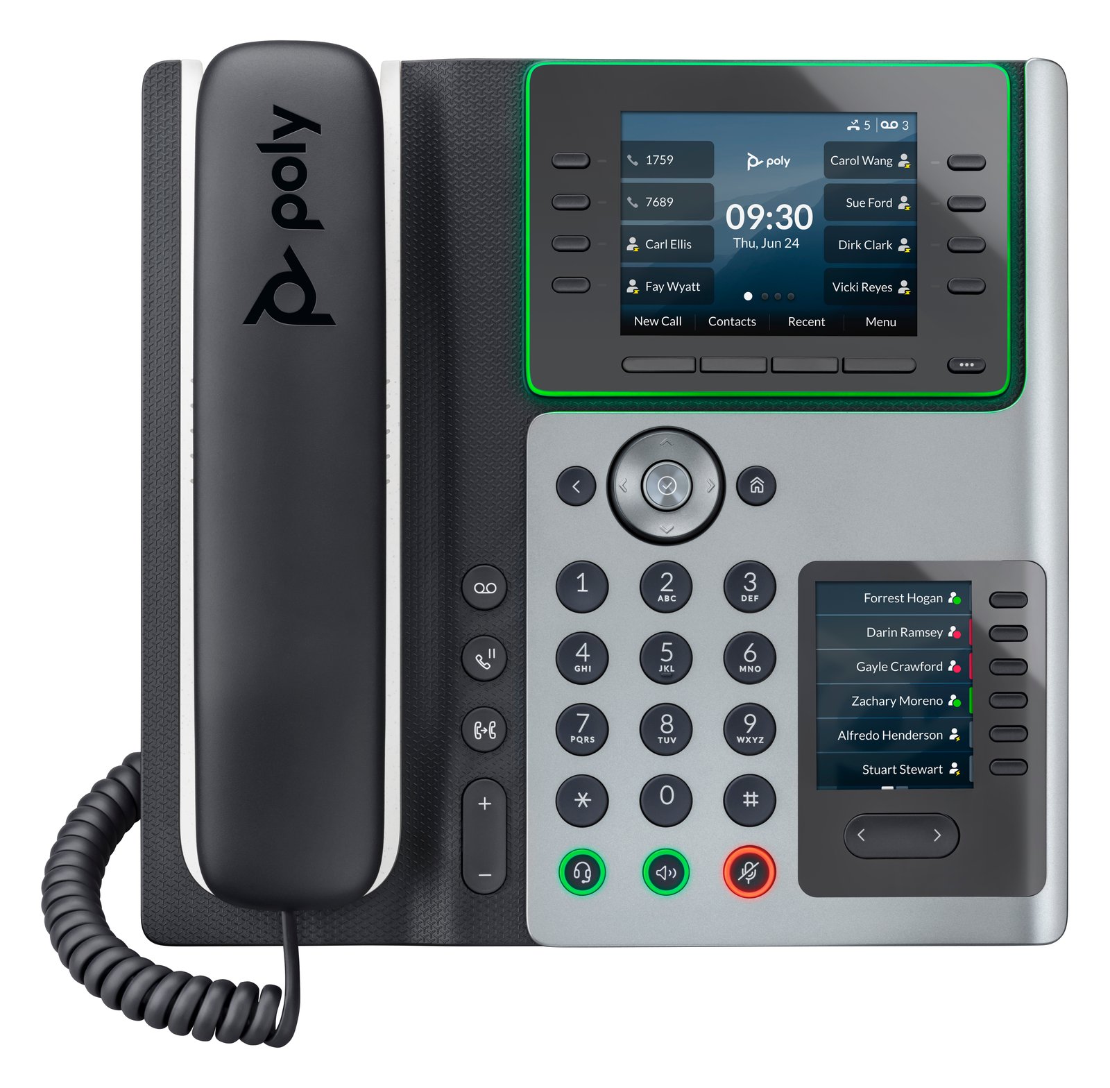 HP Poly Edge E450 - VoIP-Telefon mit Rufnummernanzeige/Anklopffunktion
