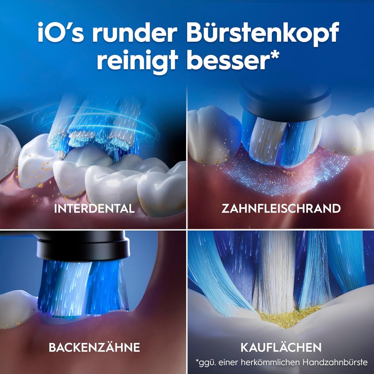 Oral-B iO Series 10 Elektrische Zahnbürste — Electric Toothbrush, Inkl. 3 Aufsteckbürsten, iOSense, Lade-Reise-Etui — 7 Putzmodi für Zahnpflege, Zahnbürste Elektrisch, Designed by Braun, Schwarz — Bild 5