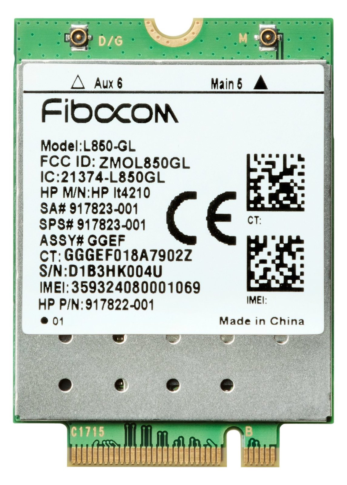 HP XMM 7360 - Drahtloses Mobilfunkmodem - 4G LTE - M.2 Card - 150 Mbps - für (for WWAN Ready configurations):
