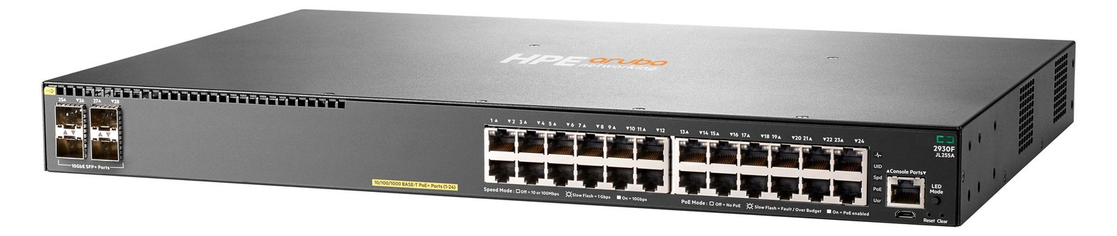 HPE Aruba 2930F 24G PoE+ 4SFP+ - Switch - L3 - managed - 24 x 10/100/1000 (PoE+)