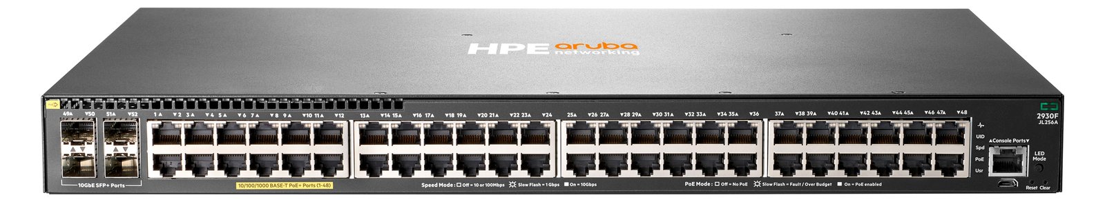 HPE Aruba 2930F 48G PoE+ 4SFP+ - Switch - L3 - managed - 48 x 10/100/1000 (PoE+)