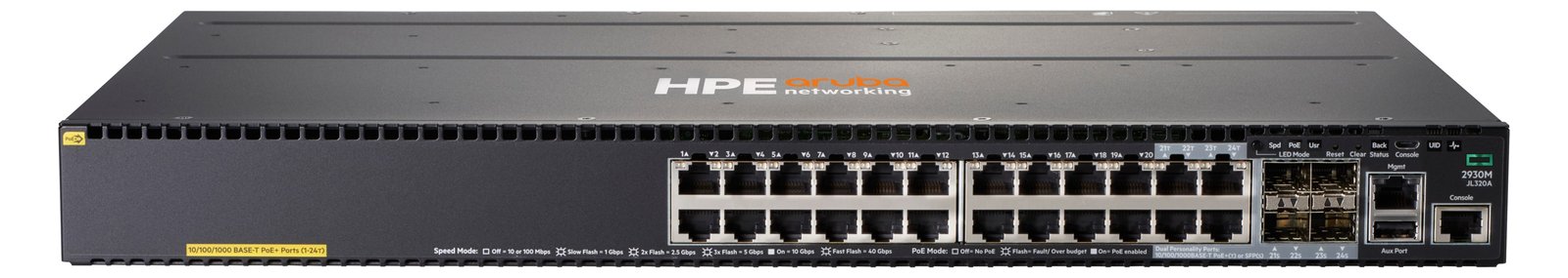 HPE Aruba 2930M 24G POE+ 1-Slot - Switch - L3 - managed - 20 x 10/100/1000 (PoE+)