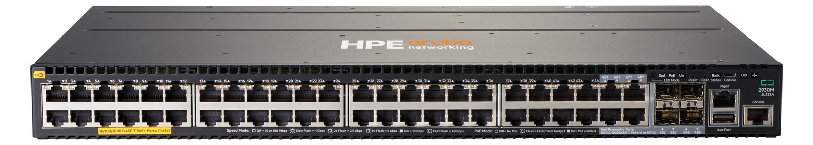 HPE Aruba 2930M 48G POE+ 1-Slot - Switch - L3 - managed - 44 x 10/100/1000 (PoE+)