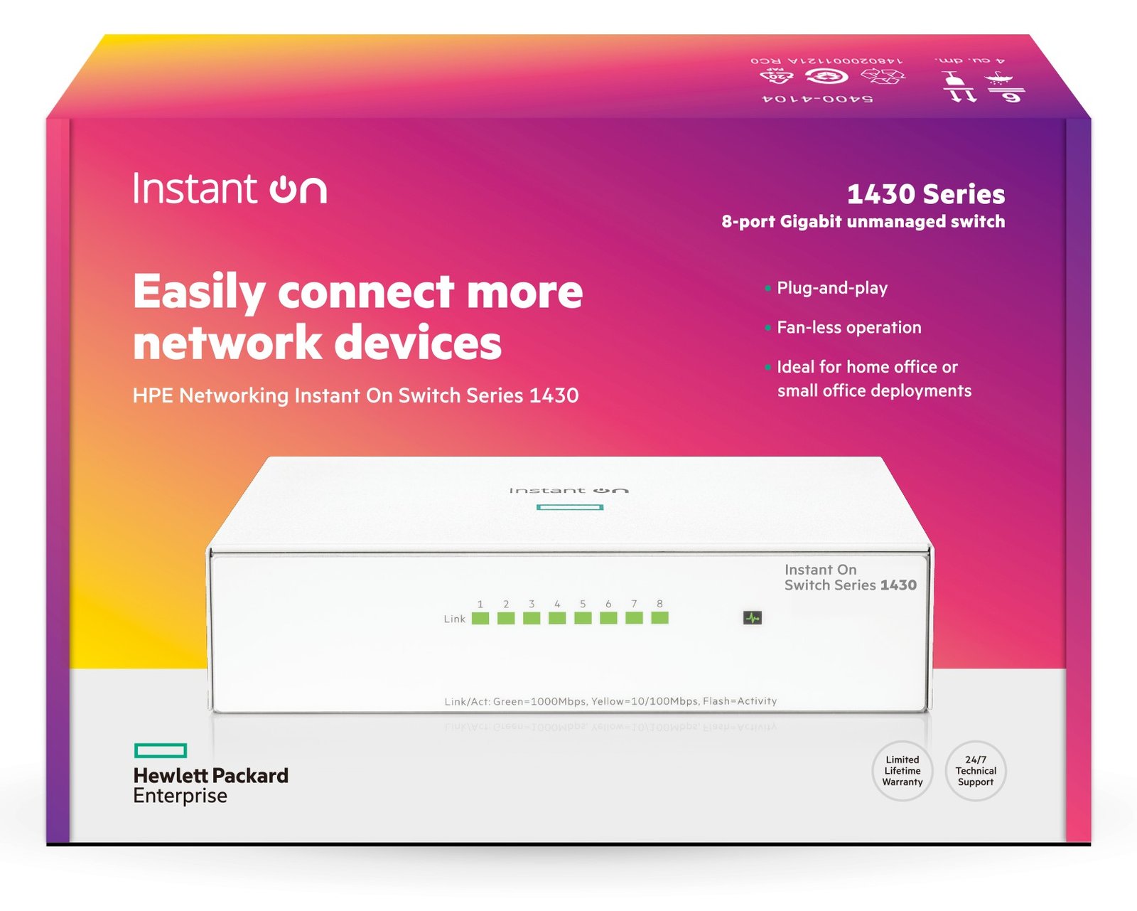 HPE Aruba Instant On 1430 8G Switch - Switch