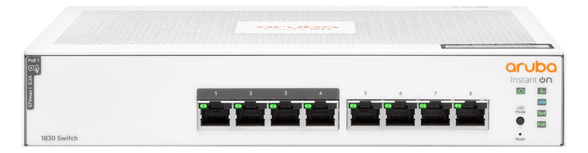 HPE Aruba Instant On 1830 8G 4p Class4 PoE 65W Switch - Switch - Smart - 4 x 10/100/1000 + 4 x 10/100/1000 (PoE+)