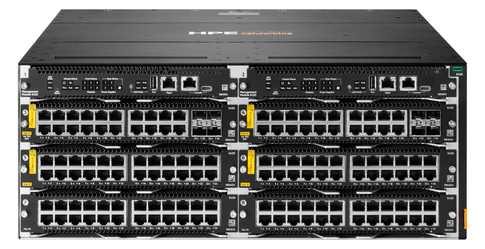 HPE Aruba Networking CX 5420 - Switch - 6-slot