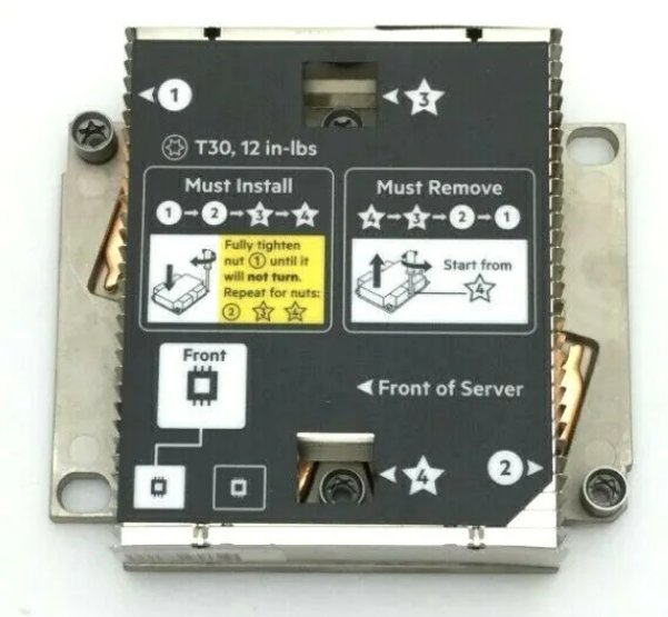 HPE HEATSINK CPU 1 BL460CGEN10 - Kühlkörper - Schwarz - Edelstahl - Proliant BL460C Gen 10