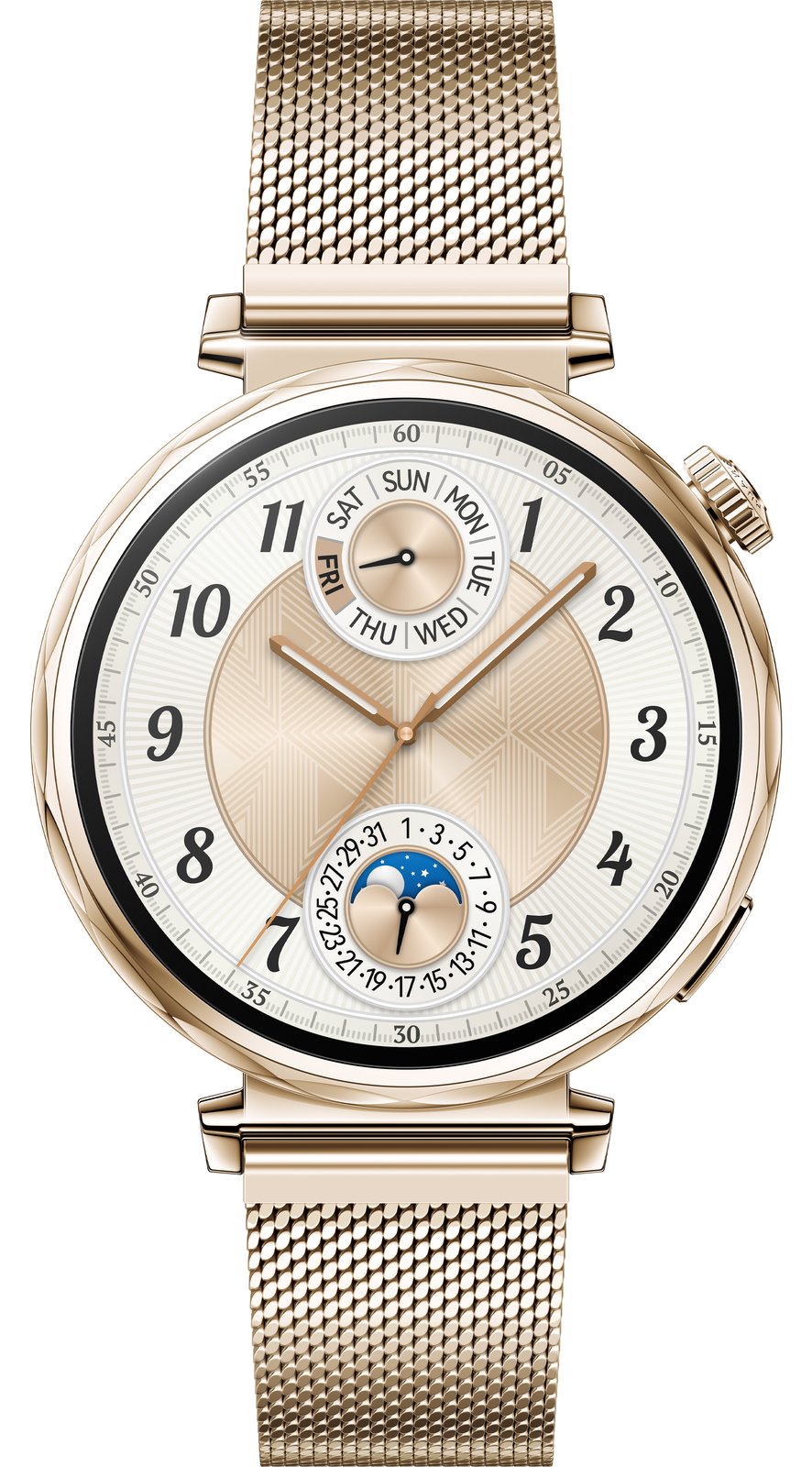 Huawei Watch GT 5 - 41 mm - Edelstahl - intelligente Uhr mit Milanese Riemen - Handgelenk: 130-190 mm - Anzeige 1.32