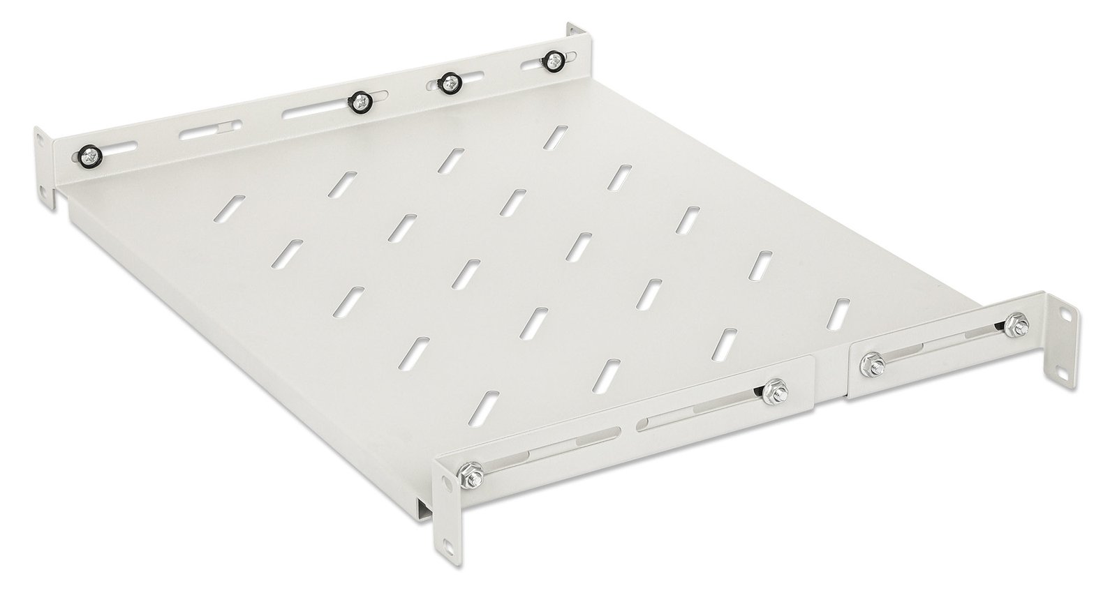 IC Intracom Intellinet - Rack - Regal - with variable rails, fixed mounting - Grau, RAL 7035 - 1U - 48.3 cm (19)