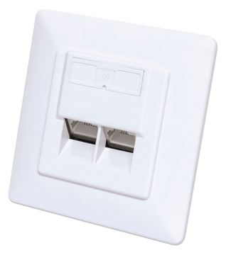 IC Intracom Intellinet - Wandplatte - Cat6 10G - mit Beschriftungsfenster von LumaTech