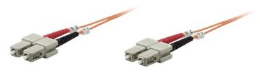 IC Intracom Intellinet Fiber Optic Patch Cable, OM1, SC/SC, 1m, Orange, Duplex, Multimode, 62.5/125 µm, LSZH