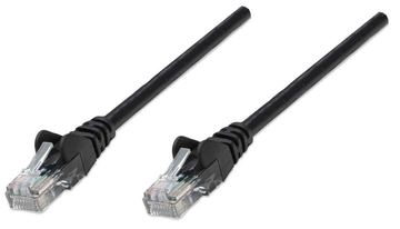 IC Intracom Intellinet Network Patch Cable, Cat5e, 5m, Black, CCA, U/UTP, PVC, RJ45 - Patch-Kabel - RJ-45 (M) von LumaTech