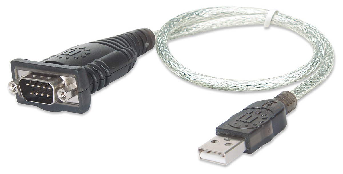 IC Intracom Manhattan USB-A to Serial Converter cable, 45cm, Male to Male, Serial/RS232/COM/DB9, Prolific PL-2303RA
