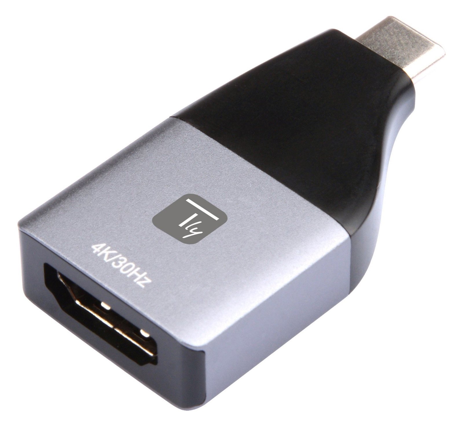 IC Intracom TECHly - Videoadapter - 24 pin USB-C männlich zu HDMI weiblich - Schwarz, Silber - unterstützt 4K 60 Hz