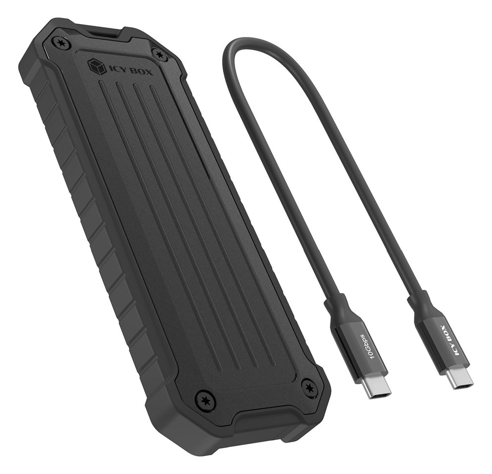 ICY BOX Geh. für NVMe M.2/SATA SSD 10Gbps USB3.2 GEN2 Type-C - Laufwerks-Gehäuse - USB 3.0