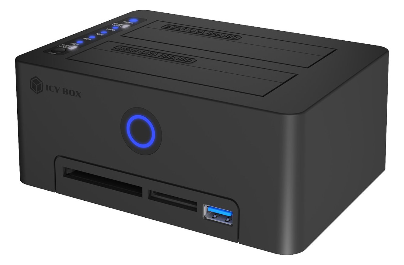 ICY BOX IB-1233CL-CR - HDD / SSD Dockingstation - Klonstation Schächte: 2 - 2,5 / 3,5 gemeinsam genutzt