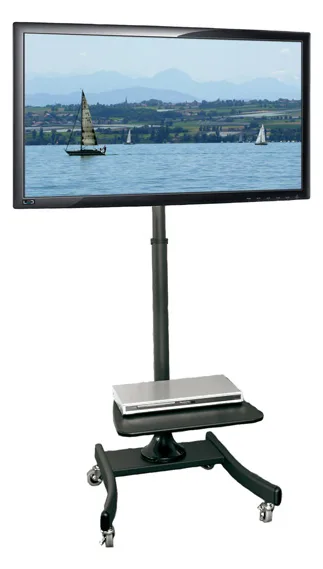 VALUE Wagen - für Flachbildschirm - Stahl - Schwarz - Bildschirmgröße: 68.6-119.4 cm (27"-47"), Ansicht 2