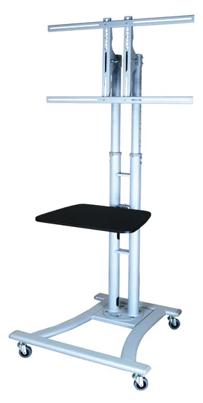 VALUE Wagen - für Flachbildschirm / DVD-Player - Silber - Bildschirmgröße: 69-152 cm (27"-60"), Ansicht 2
