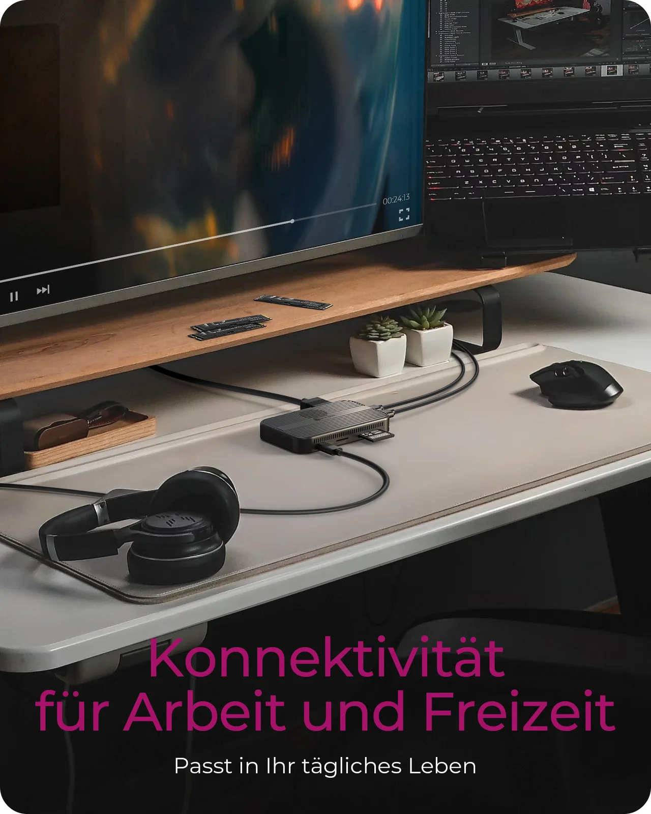 ICY BOX IB-DK4071M-CU31 - Dockingstation - USB-C 3.2 Gen 2, Ansicht 4
