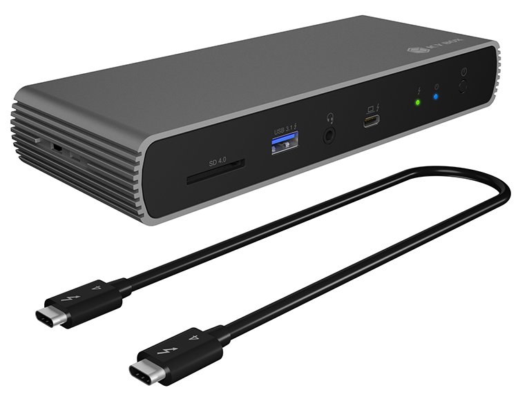 ICY BOX IB-DK8801-TB4 - Dockingstation - USB-C / Thunderbolt 4