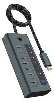 ICY BOX IB-HUB1457-C31 - Hub - Typ-C-Schnittstelle - 6 x USB-C 3.2 Gen 2 + 1 x USB-C 3.2 Gen 2 (Stromversorgung) von LumaTech