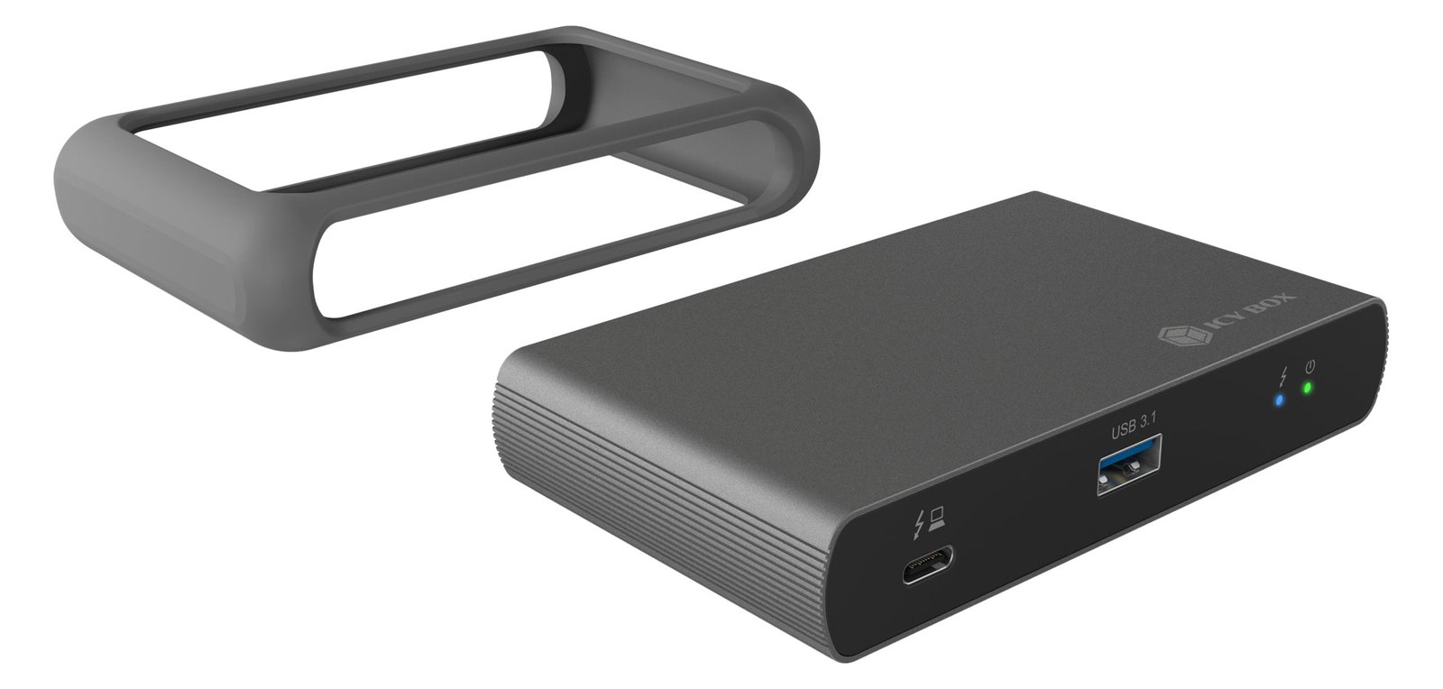 ICY BOX IB-HUB801-TB4 - Hub - 3 x Thunderbolt 4 + 1 x USB 3.2 Gen 2