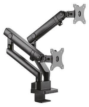 ICY BOX IB-MS314-T - Befestigungskit - einstellbarer Doppelarm - für 2 Monitore - Schwarz von LumaTech