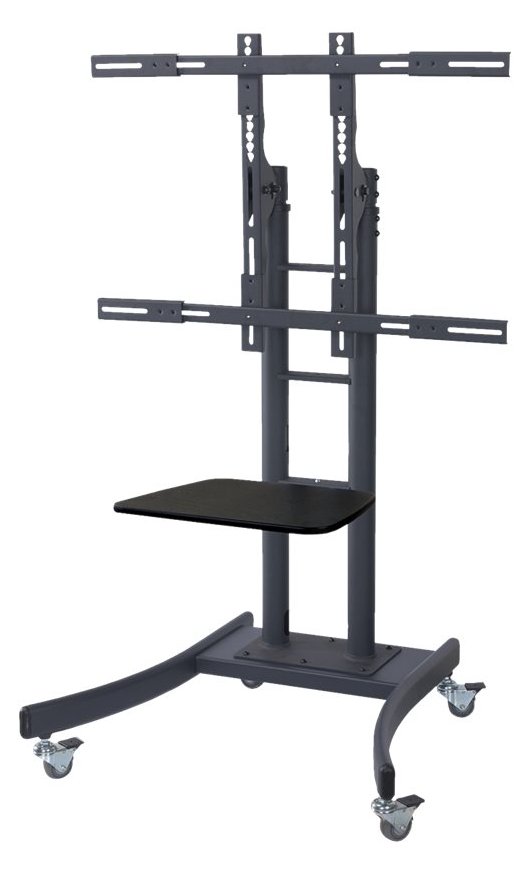 VALUE Wagen für Flachbildschirm / DVD-Player - Schwarz - Bildschirmgröße: 82-254 cm (32"-100")